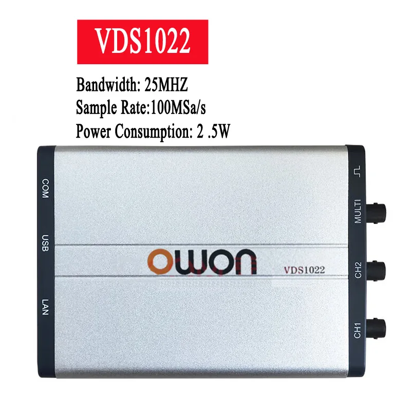 Hitro Ladjo Owon VDS1022 Virtualni Dual-channel Oscilloscope Pasovno 100MS/S 25Mhz USB Izolacije 1 g Vzorca Stopnja Slike 0