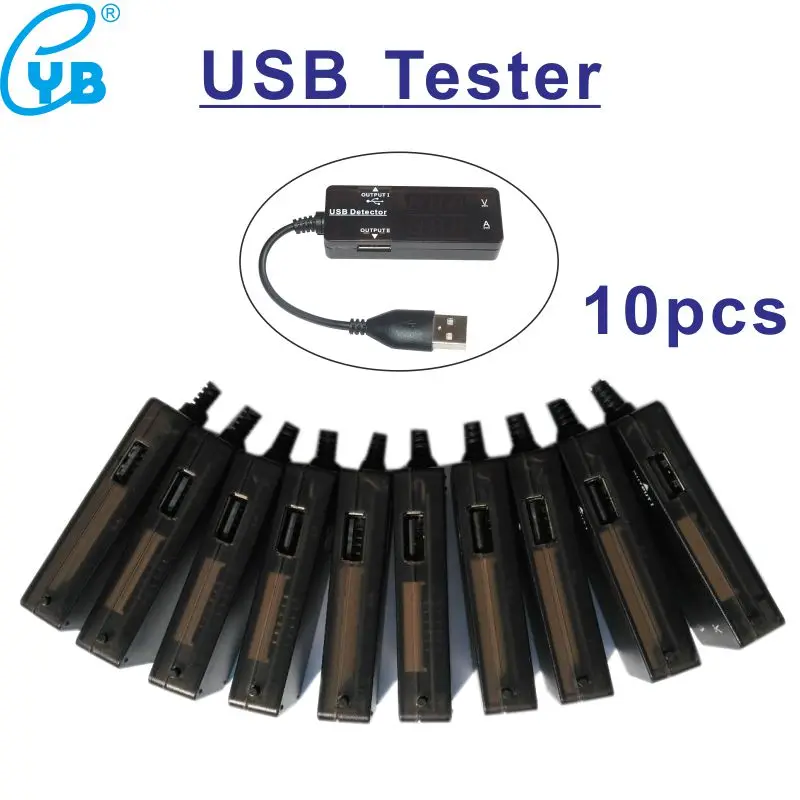 Debelo 10pcs USB tester DC Digitalni voltmeter amperemetro napetost tekoči meter ampermeter detektor moči banke polnilnik indikator Slike 1