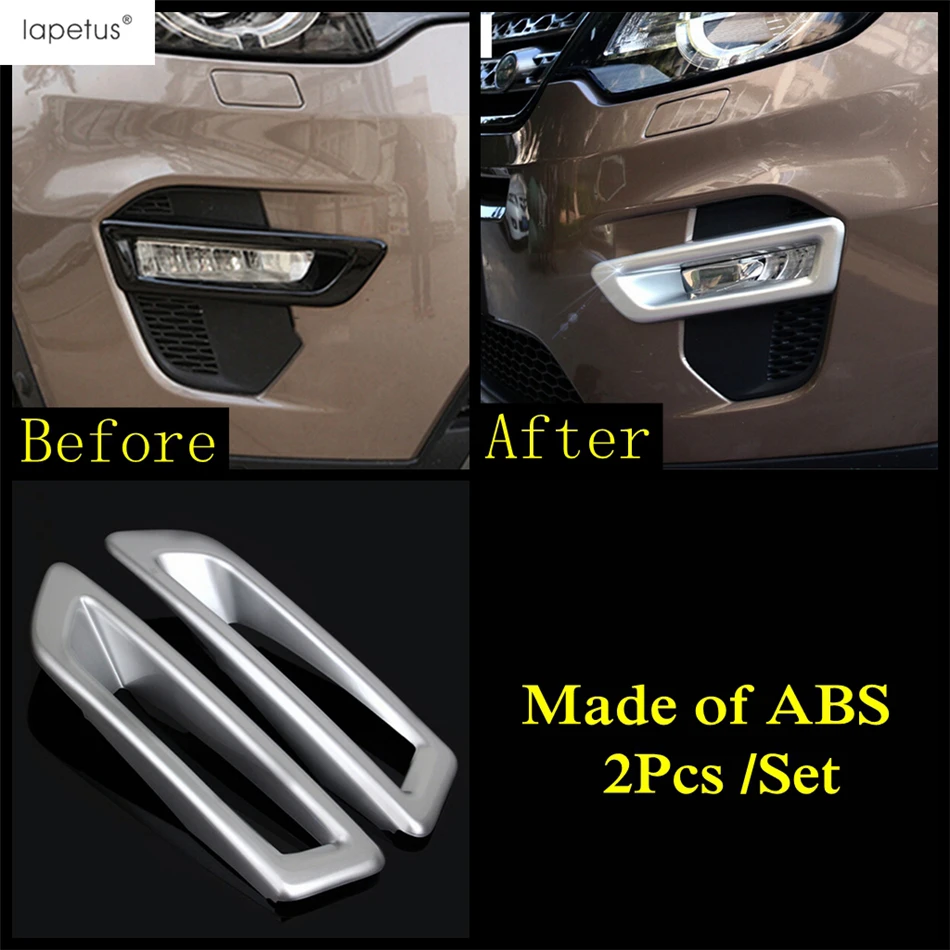 2Pcs Sprednje Luči za Meglo Lučka Okvir Modeliranje Zajema Trim Za Land Rover Discovery Šport 2015 - 2019 ABS Chrome Dodatki Zunanjost Slike 1