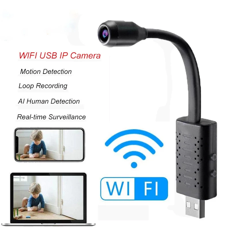 USB Mini Notranja Zunanja Varnostno Zaščito Fotoaparata Brezžično WiFi Realnem Času Daljinsko Spremljanje APP Dvosmerno Glasovno IP Prišel Slike 1