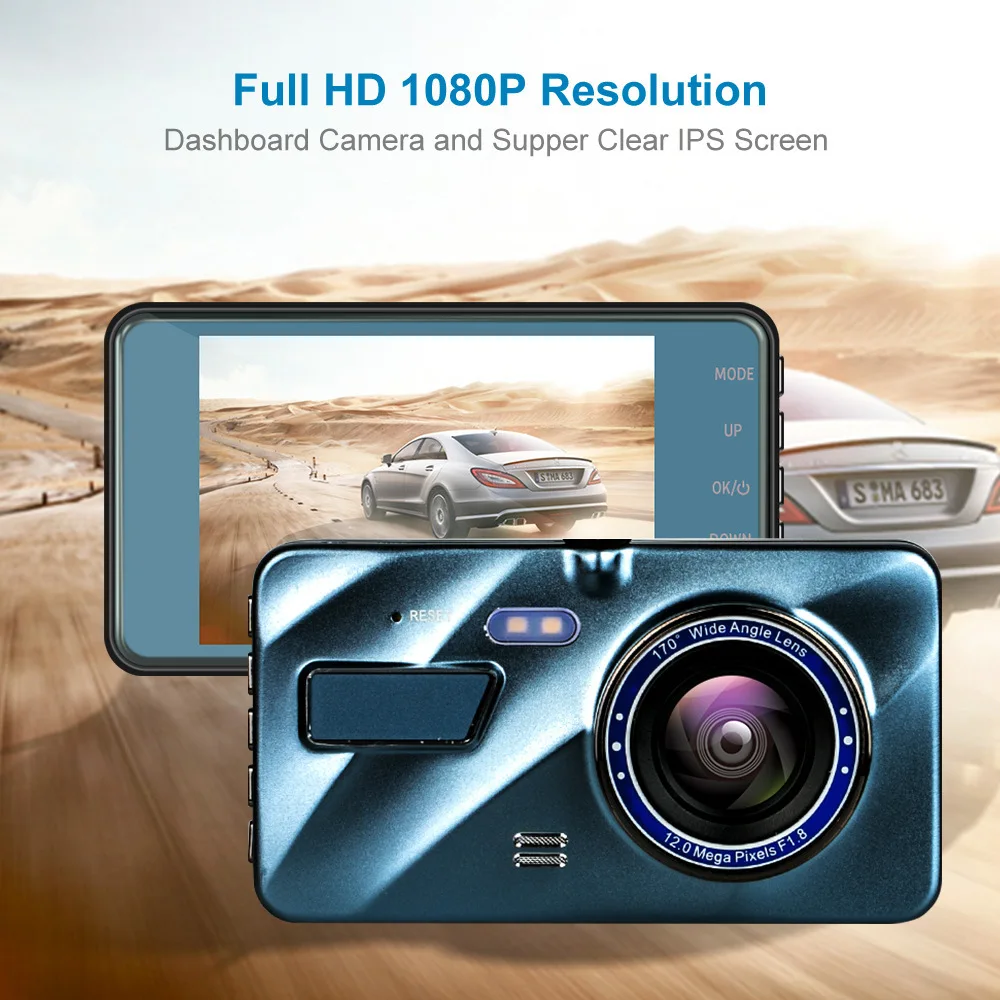 Avto DVR WiFi Full HD 1080P Dash Cam Pogled od Zadaj Vozila Fotoaparat, Video Snemalnik, Avto Dodatki Black Box Dashcam Auto GPS Logger Slike 1