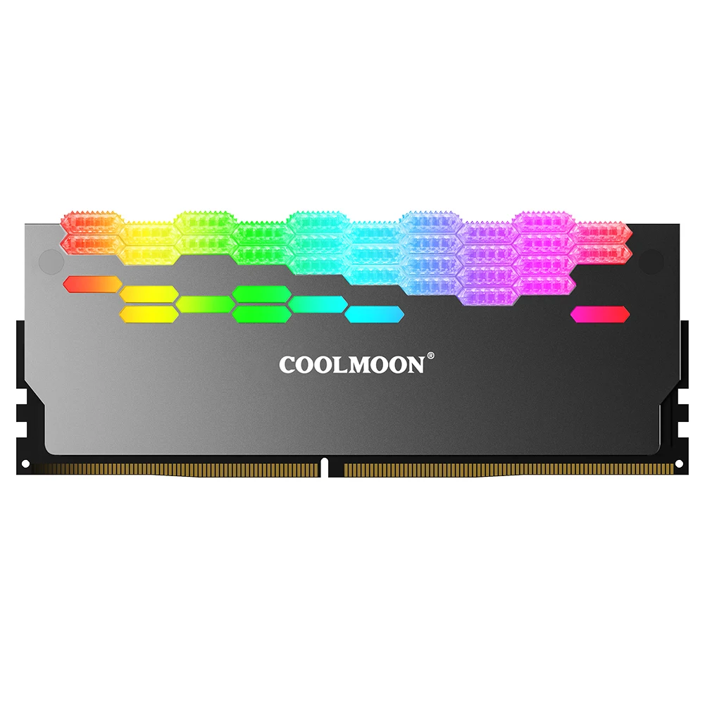 COOLMOON RA-2 RAM, PC Pomnilnik Banka hladilnika Hladilnik ARGB Barvita Širjenje Toplote Slike 2