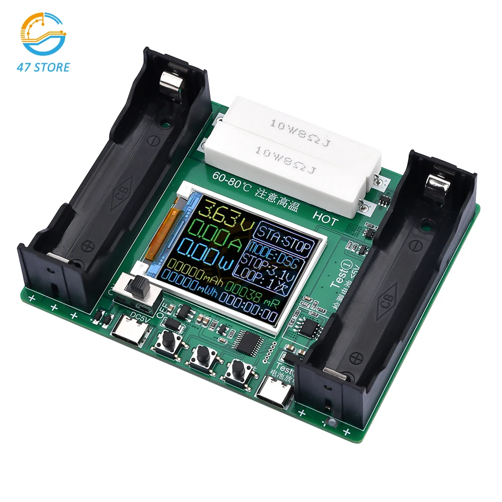 Tip-C LCD Zaslon Zmogljivost Baterije Tester MAh MWh Litijeva Baterija za Digitalno Baterije Detektor, Modul za 18650 Baterije Tester Slike 3