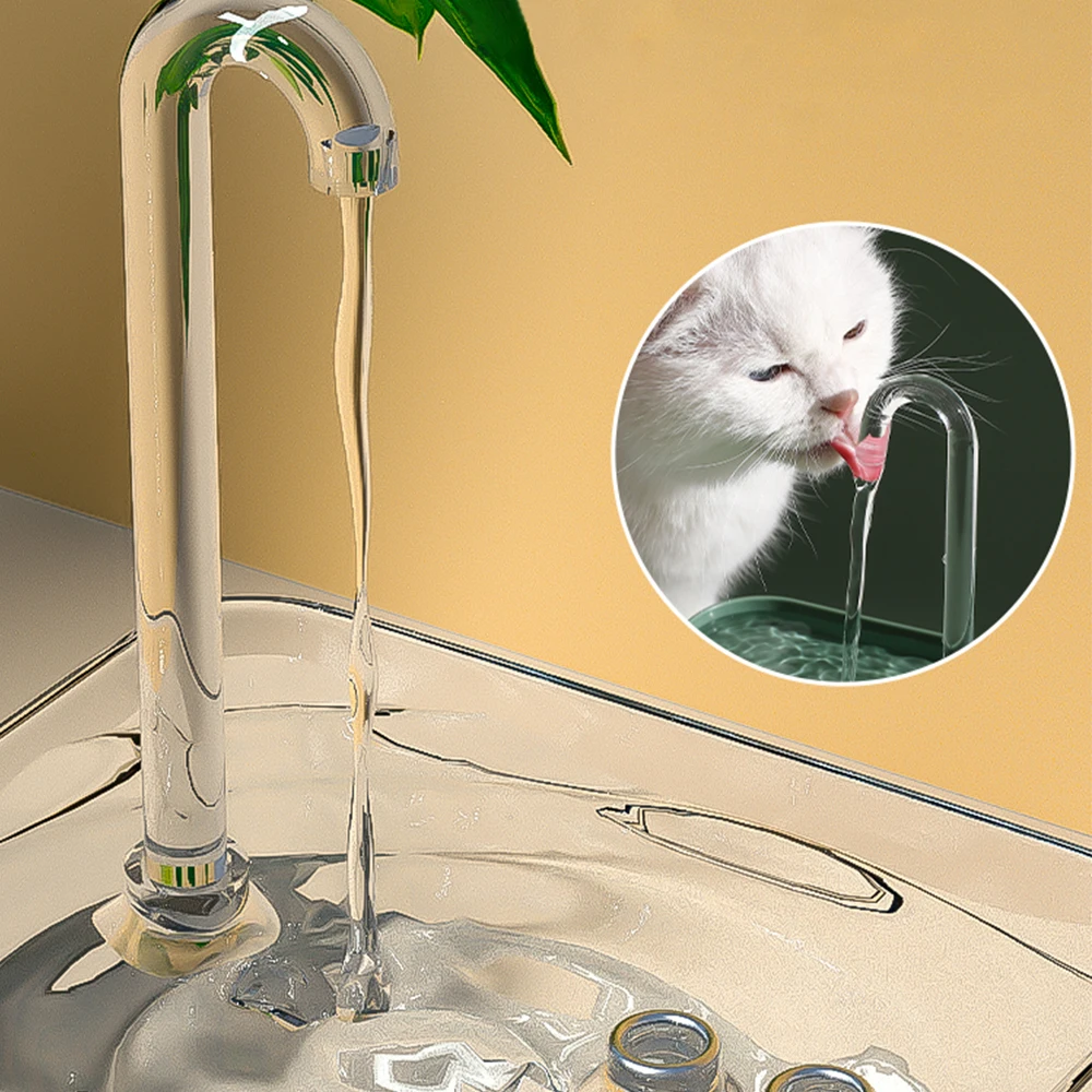 Mačka Vodnjak Auto Filter Pregleden Mačka Pijem USB Električni Izklop Recirculate Filtriranje Pijem za Mačke Razpršilnik Vode Slike 3