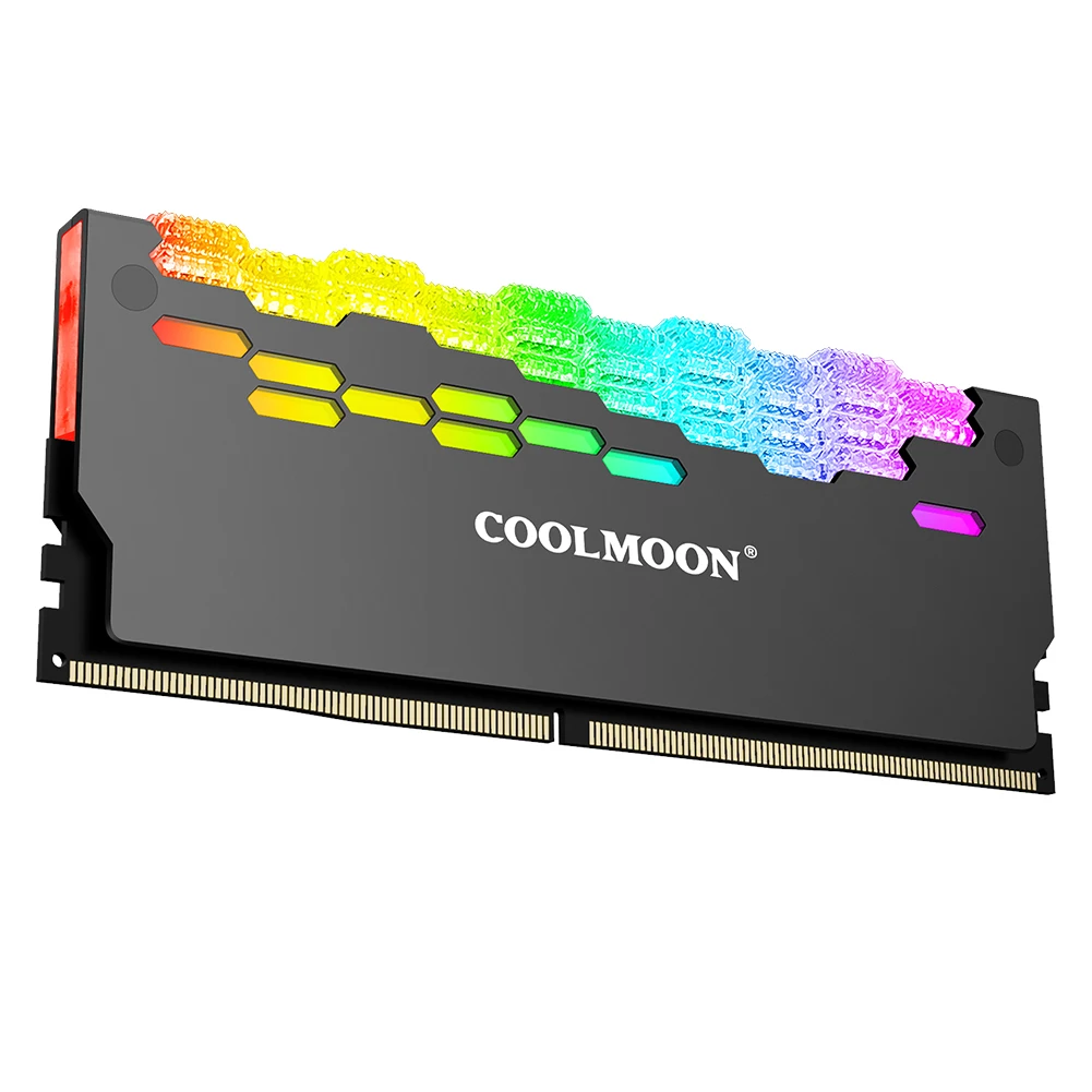COOLMOON RA-2 RAM, PC Pomnilnik Banka hladilnika Hladilnik ARGB Barvita Širjenje Toplote Slike 3