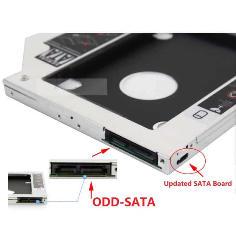 12,7 mm Sata 2. SSD HDD Kadi za Toshiba Satellite A660 a660d A665 a665d p850 p855 f501 F55 trdi disk caddy Slike 3
