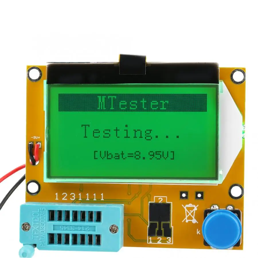 Tranzistor Tester LCD Grafični Tranzistor Induktor Upor Induktivnost, Kapacitivnost ESR Kondenzator Meter Večfunkcijsko Tester Slike 4